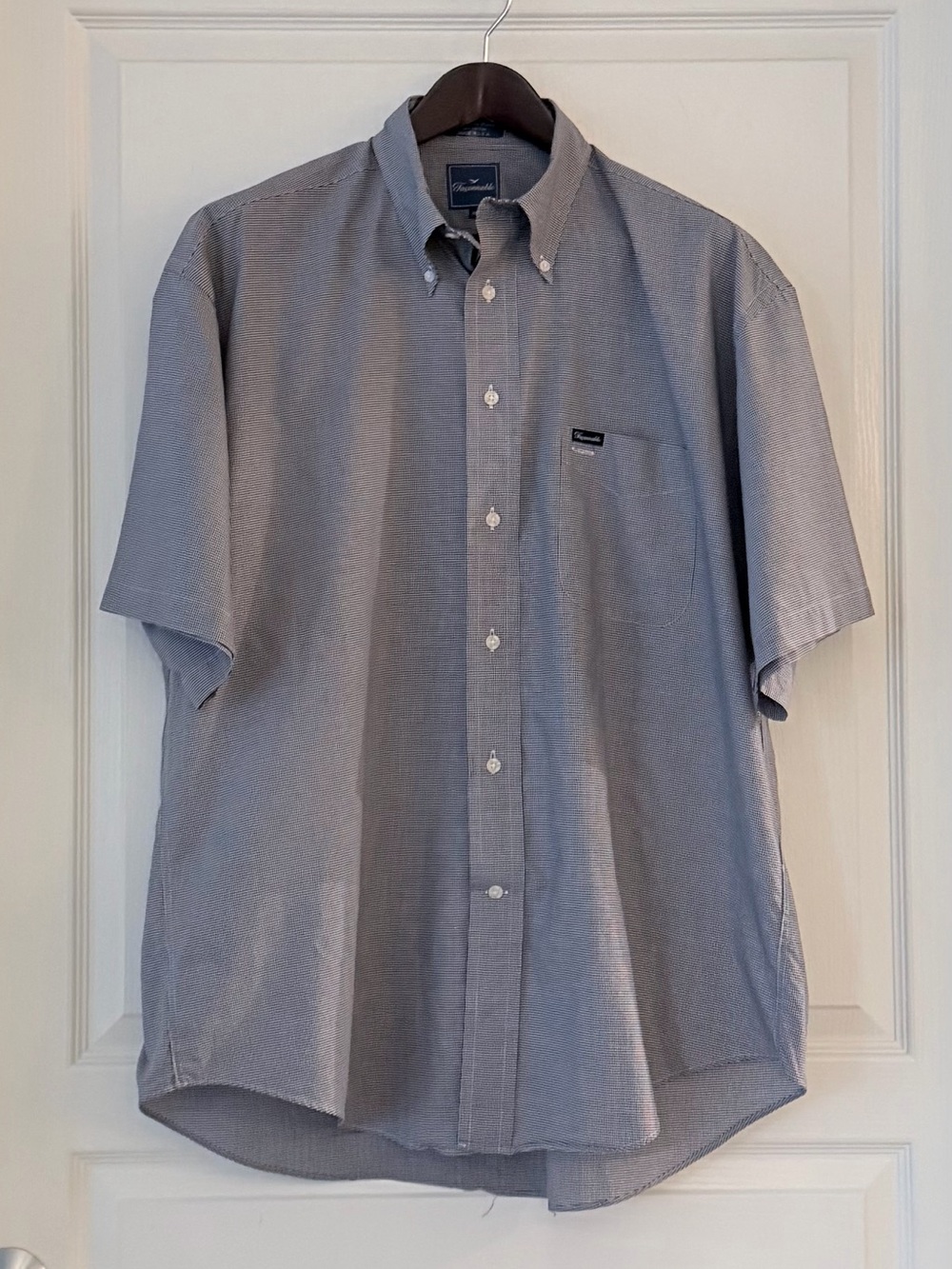 Faconnable Men’s Short Sleeve Button-Down Shirt in Blue